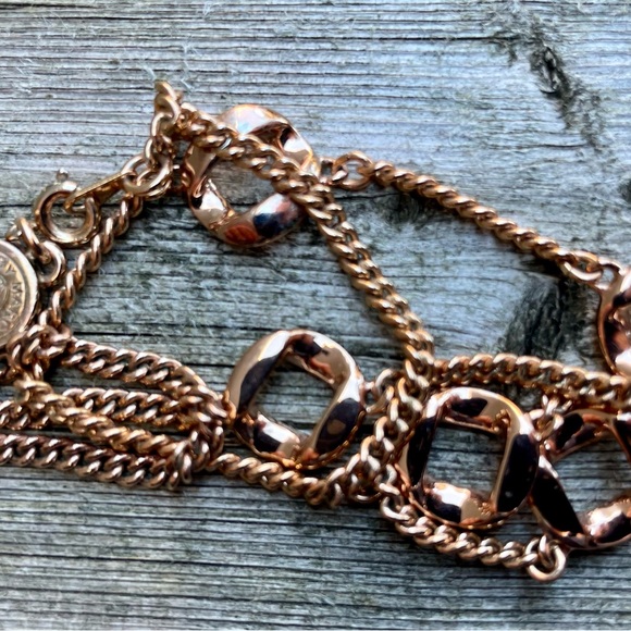 Marc by Marc Jacobs Rose Gold Tone Chain Link Station Choker Necklace - Picture 4 of 15